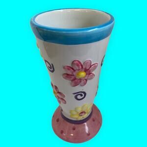 Ice Cream Cone Dish Sundae Dessert Serving Cup Daisies